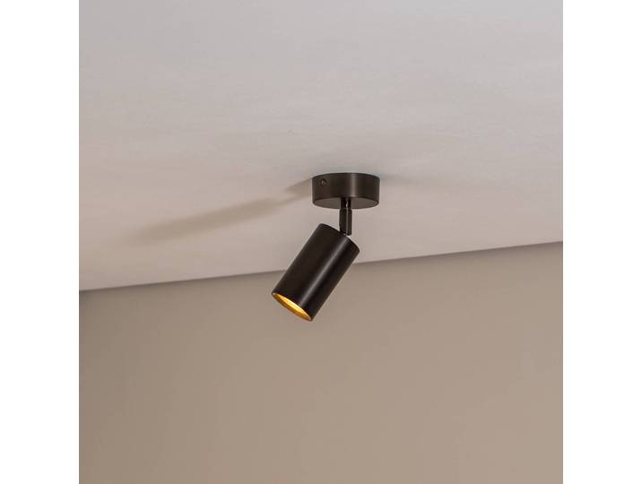 Deckenstrahler Sado, 1-flammig, anthrazit, Stahl, justierbar Sado Argon, dimmbar, schwarz, für Wohn- / Esszimmer, Metall, Modern