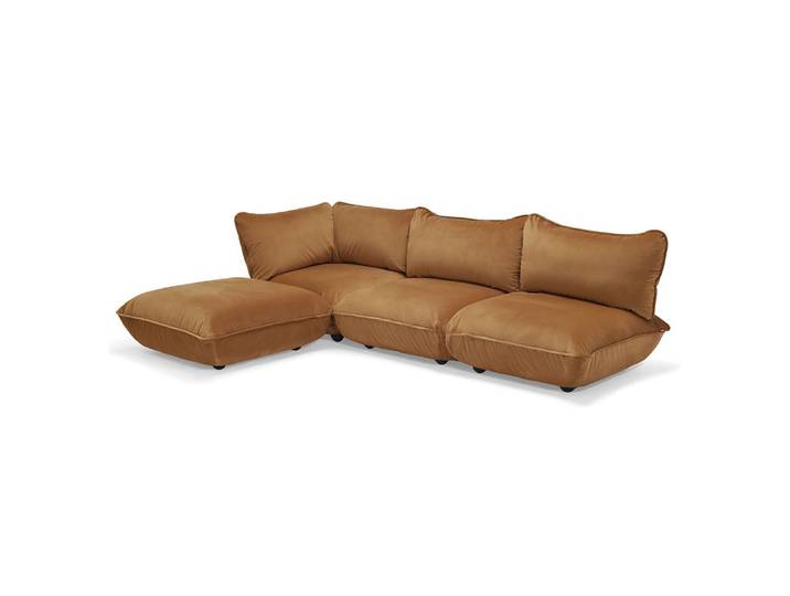 FATBOY canapé à 3 places SUMO CORNER SOFA LEFT VELVET (Almond - Polyester recyclé)