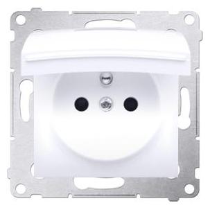 Kontakt Kontakt-Simon Lizdas Hermetic single SIMON54 su/u 16A IP44 su mit Shutter für Baltaschienen - DGZ1BU (DGZ1BUZ.01/11)