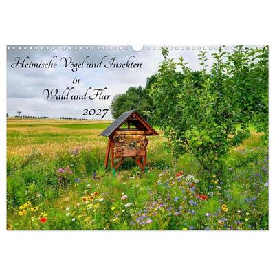Heimische Vögel und Insekten in Wald und Flur (Wandkalender 2027 DIN A3 quer), CALVENDO Monatskalender