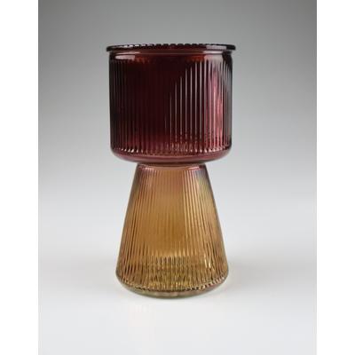 Windlicht AM DESIGN "aus Glas", braun, B:10cm H:19cm, Glas, Kerzenhalter, Windlicht, 4er Set, BxH: 10x19 cm