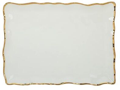 "Certified International Regency Gold Rectangular Platter 16"" x 11.75"" - 16"" x 11.75"" x 1.25"""