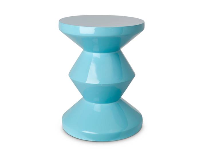 Design Beistelltisch & Hocker „Zig Zag“ Hellblau Pols Potten