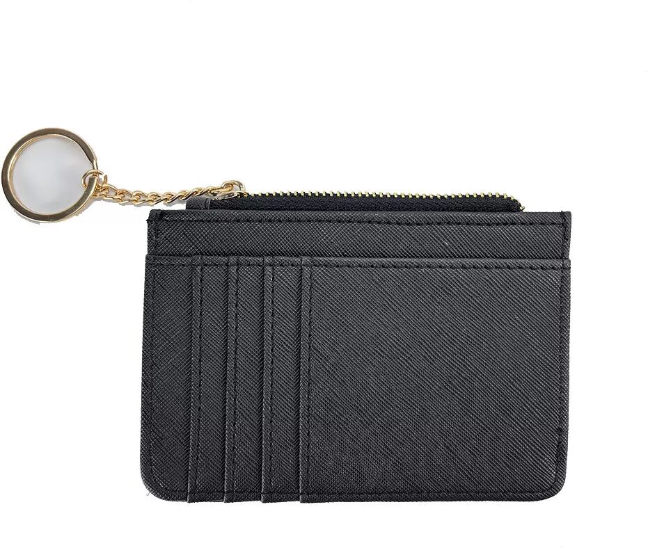 INF Porte-cartes mince avec porte-clés Le noir