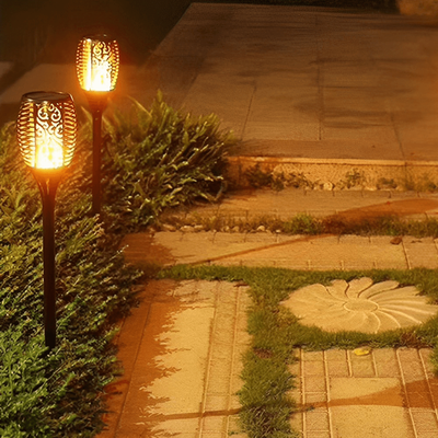 HomeDecorAndMore LLC Solar Flame Torch 4 Pcs
