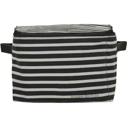 Canva Aufbewahrungskorb 27 x 35 cm gestreift schwarz-weiß