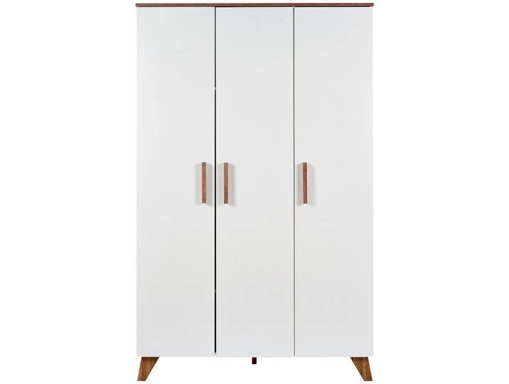 Jimmylee Babykleiderschrank Emely, Weiß, 4 Fächer, 118x190x52 cm, Made in Germany, Babymöbel, Babykleiderschrank