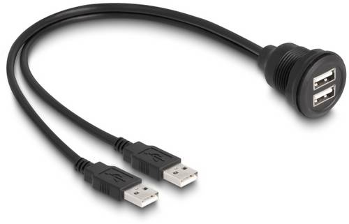 Delock USB 2.0 Adapter [2x USB 2.0 Stecker A - 2x USB 2.0 Buchse A] 88104 1m