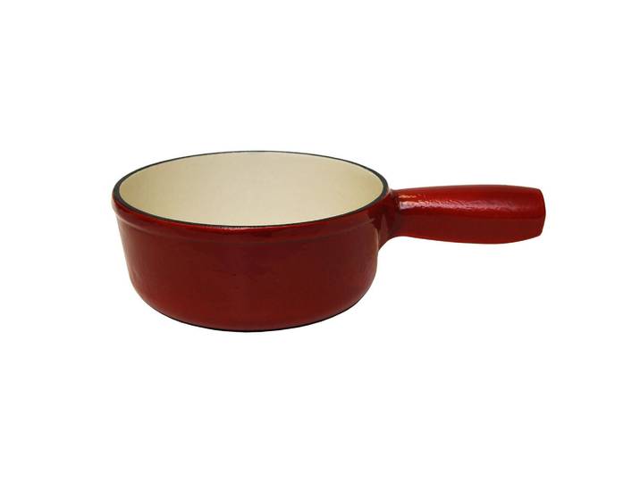 Heidi Cheese Line Fonduepfanne, Rot, Weiss, Metall, 0.9 l, rund, rostfrei, geschmacksneutral, Tischgrills & Fondues, Fondue-Sets
