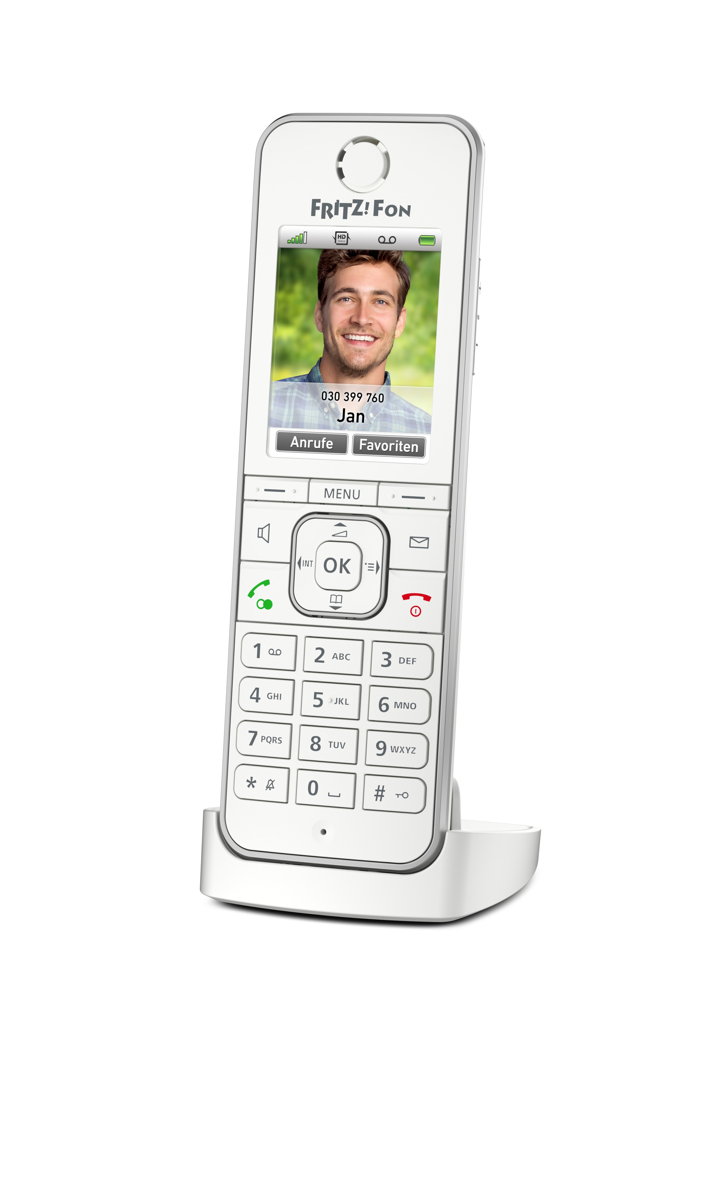 FRITZ!Fon C6 White schnurloses DECT Komforttelefon für FRITZ!Box