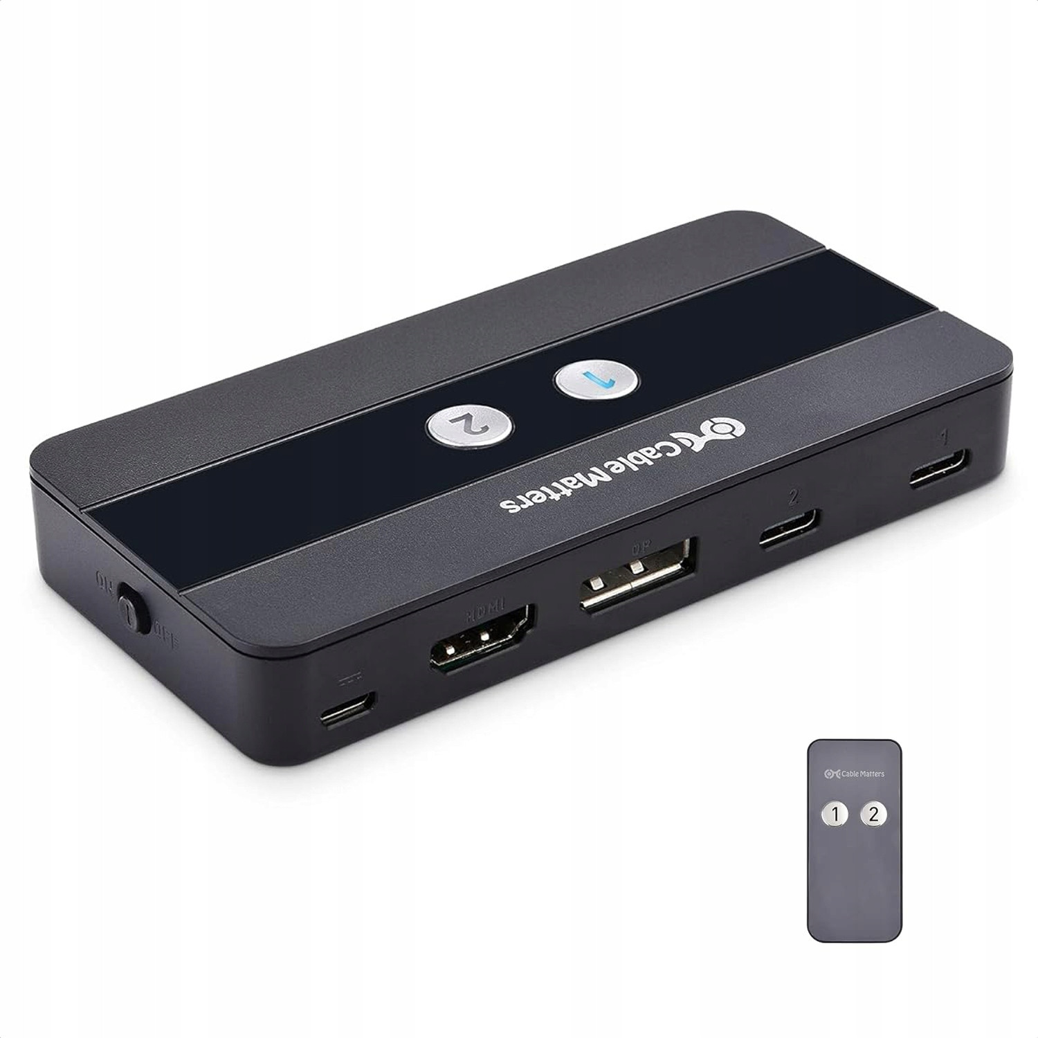 Cable Matters KVM-switchkabel met HDMI, 4x USB 3.0, ondersteuning voor 4K bij 60Hz en 8K bij 30Hz, zwart