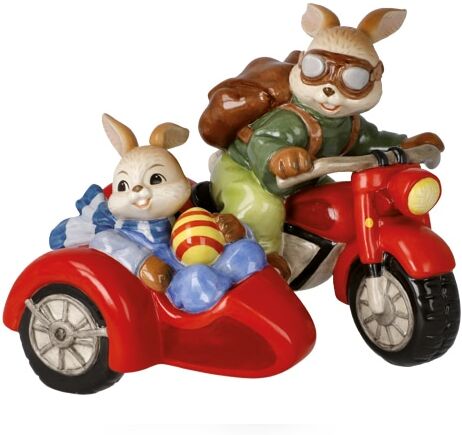 Osterhase GOEBEL "Spritztour", bunt, B:16,5cm H:12cm T:15cm, Steingut, Dekofiguren, Osterhase, Limitiert auf 2.999 Stück, mit Zertifikat bunt B/H/T: 16,5cm x 12cm x 15cm