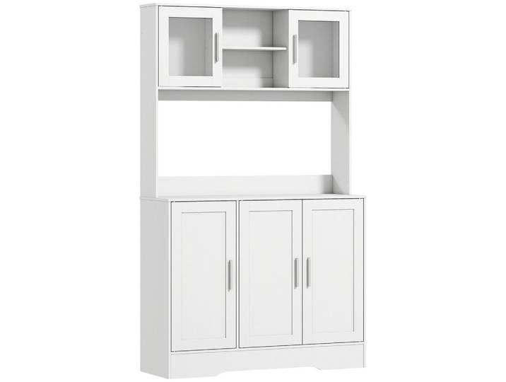 Homcom Küchenschrank Spanplatte MDF Weiß, Holz, 35x180x108 cm, Küchen, Küchenmöbel, Küchenschränke, Geräteumbauschrank