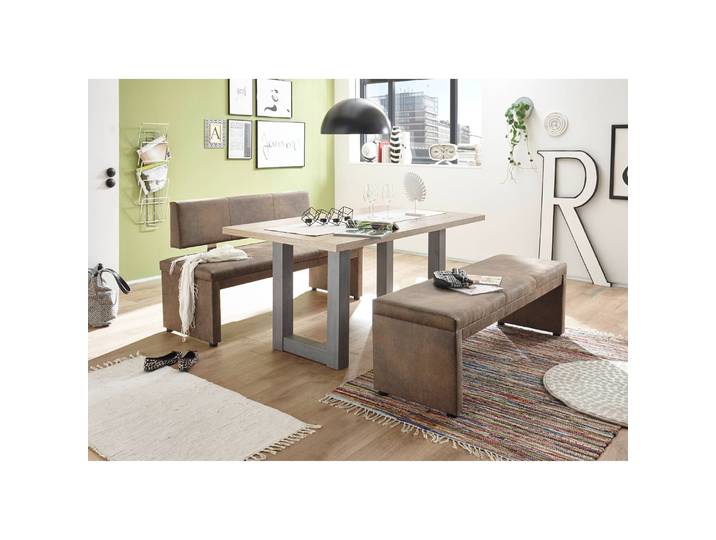 Sitzbank Hugo 150 x 48 x 46cm Braun/Bisonbraun