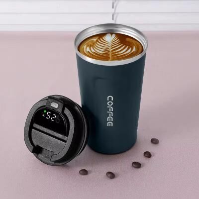 Inspired Finds 15.22fl Oz Smart Display Thermos Bottle Stainless Steel Vacuum Thermal Mug new510ml blue