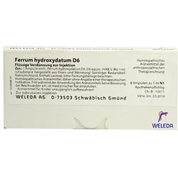 Ferrum Hydroxydatum D 6 Ampullen 8X1 ml