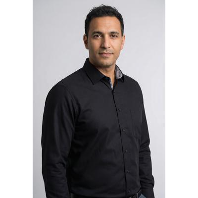 Businesshemd OLYMP "Luxor comfort fit", Herren, Gr. 48, N-Gr, schwarz, Web, Obermaterial: 100% Baumwolle, comfort fit, Hemden