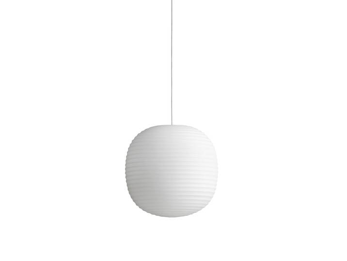 NEW WORKS - Suspension Lantern - Blanc - Verre dépoli strié - Designer Anderssen & Voll