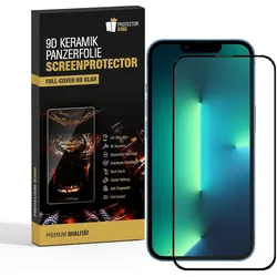 1x 9D Keramik-Glass für iPhone 14 FULL COVER 3D KLAR Panzerfolie Displayschutz Schutzfolie Ceramic Screen-Protector