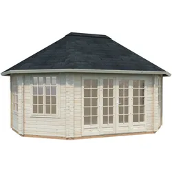 Palmako Pavillon Hanna 20,3 m2 - 44 mm Transparent tauchimprägniert