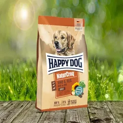 Happy Dog Premium NaturCroq Rind und Reis 15 kg + 2 x 1 kg