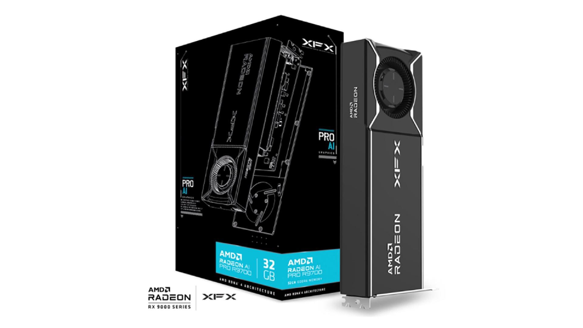 XFX Radeon AI Pro R9700 Grafikkarte 32GB GDDR6 DP RX-97XPROAIY