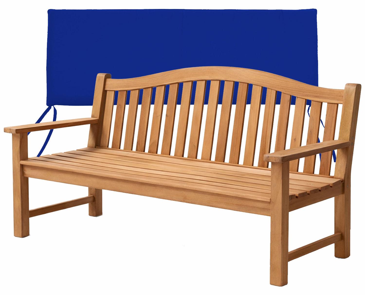 Gartenbank Catania Teak Massivholz Blau XXL extra stark 180 cm