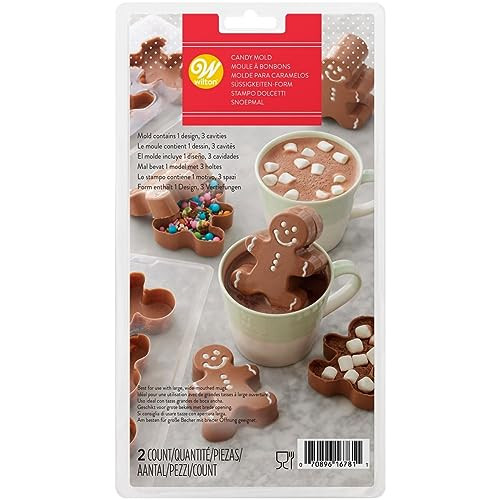 Wilton 3D Candy Mould Gingerbread Gietvorm met 3 Holtes