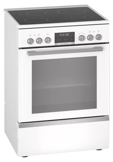 Bosch Serie 6 HKS79R220, Freistehender Herd, Weiß, Tasten, Drehregler, Vorderseite, 1,2 m, Elektronisch