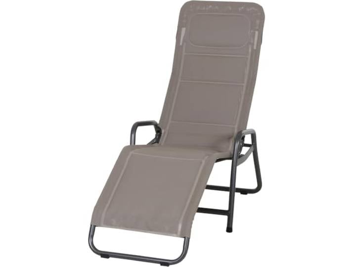 möbelando Relaxliege >FANO< in Taupe, 150x112x71cm (BxHxT)