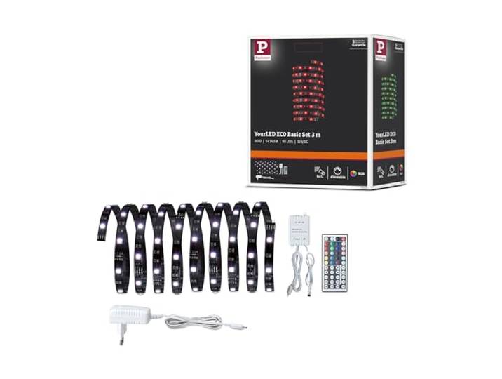 Paulmann YourLED ECO LED Strip RGB Basisset 3m 14,5W Schwarz