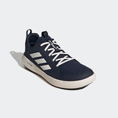 Wanderschuh ADIDAS TERREX "BOAT CLIMACOOL", Damen, Gr. 40, orange (legend ink, chalk weiß, semi impact orange), Synthetik, Textil, Schuhe Wanderschuh, wärmend