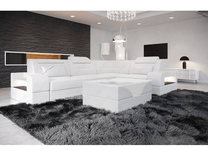 Mini Ecksofa Trivento Kompakt L-Form in Leder