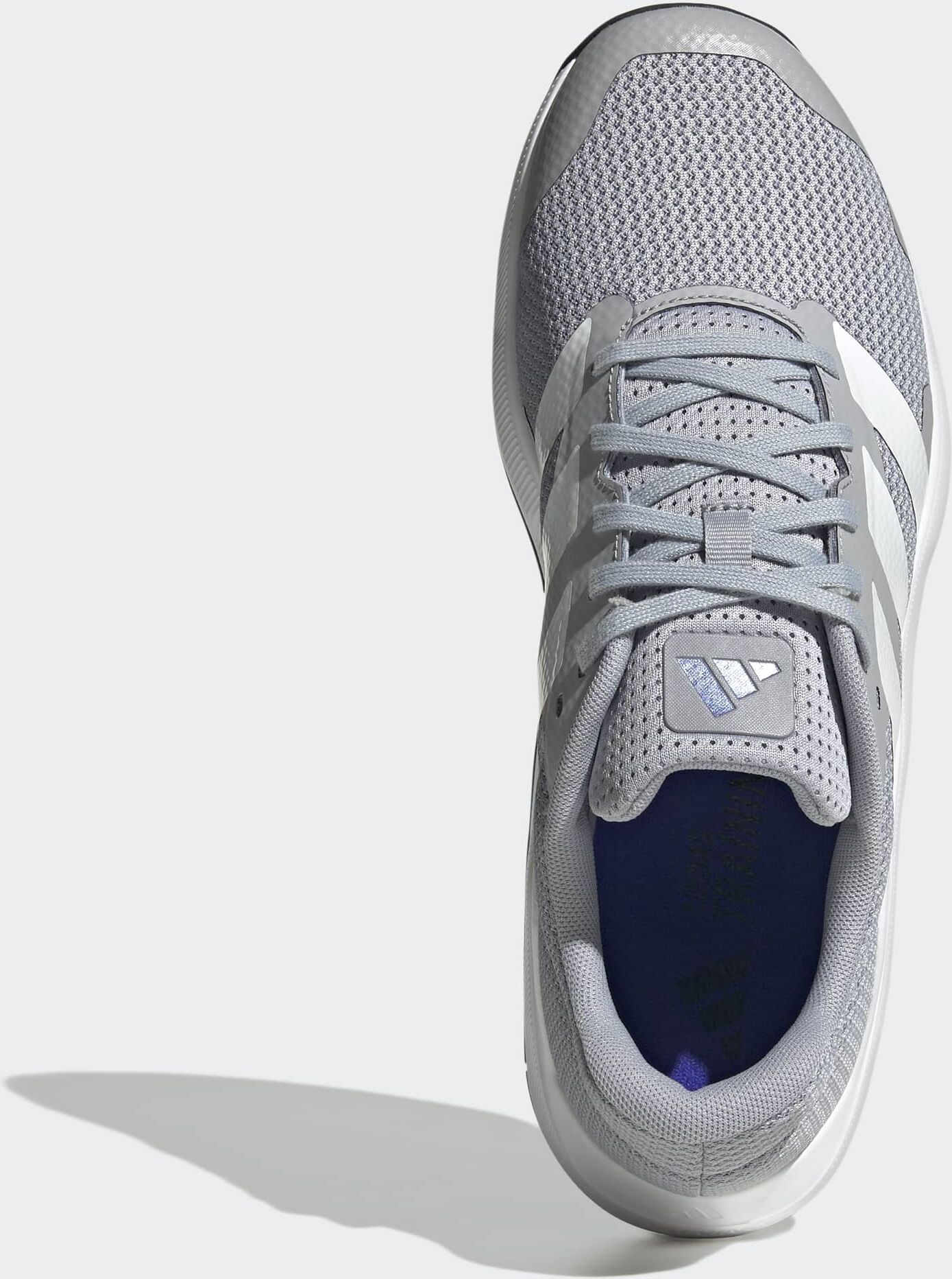 Trainingsschuh ADIDAS PERFORMANCE "DROPSET BASE", Herren, Gr. 47, halo silber, ftwr weiß, pure lila, Textil, Schuhe Trainingsschuh, ideal für Gym und Fitnessstudio halo silber, ftwr weiß, pure lila 47