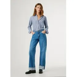 Pepe Jeans für Damen. PL2050878 Lockere Turn-Up Jeans blau (26/30), Lässig, Baumwolle, Denim