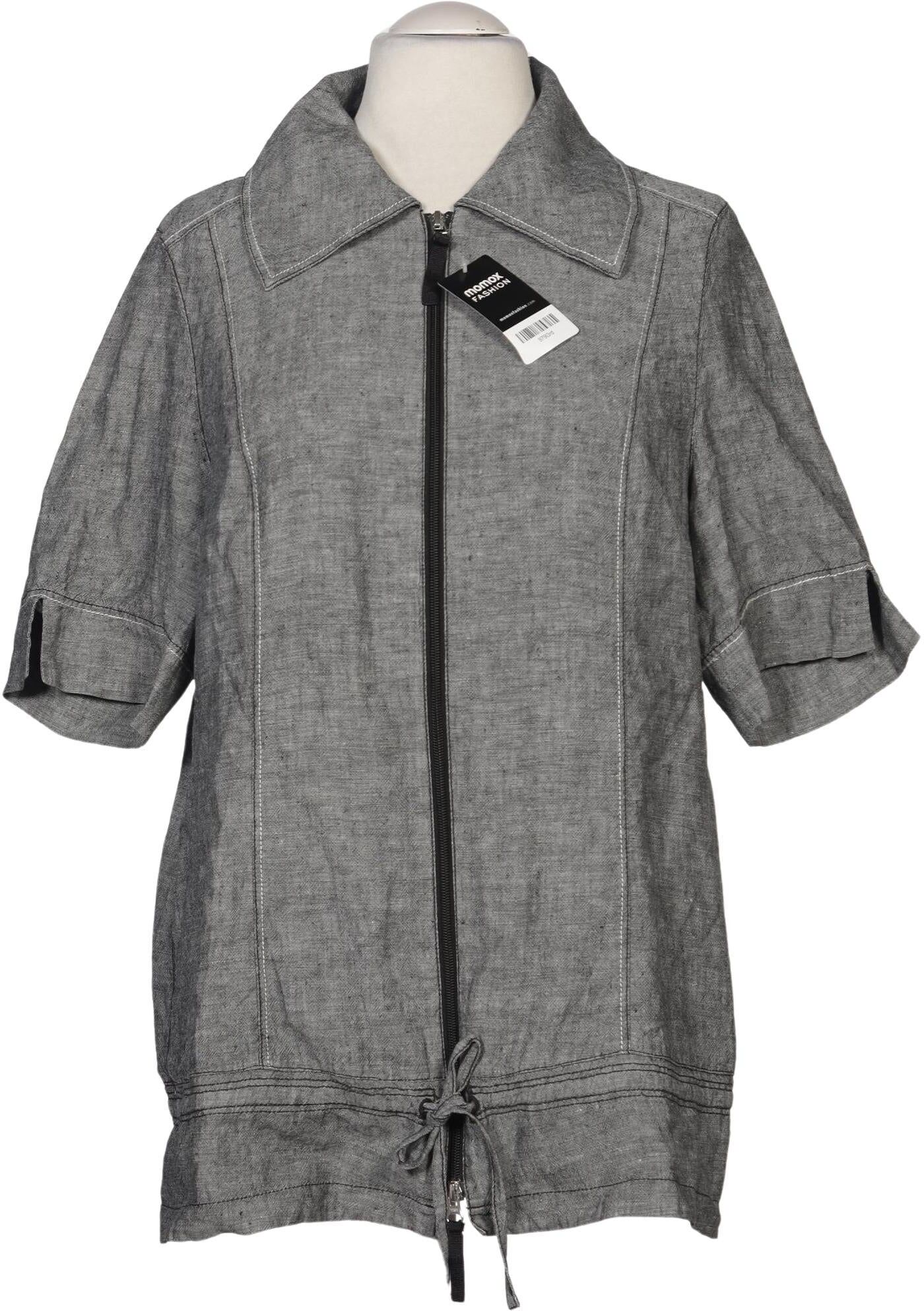 Ulla Popken Damen Bluse, Grau, Gr. Xxl, Leinen - Second Hand
