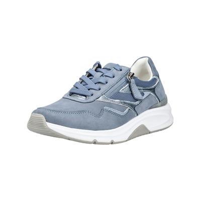 Sneaker GABOR "Gabor Sneaker Leder", Damen, Gr. 37,5, heaven, Leder, Schuhe Sneaker