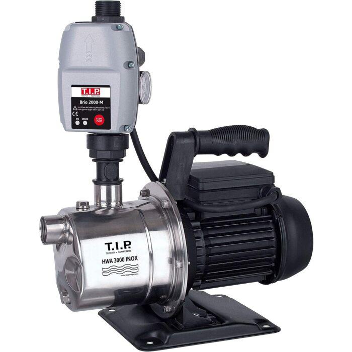 T.I.P. HWA 3000 INOX Hauswasserautomat - Edelstahl 31142, 2.800 l/h, 42 m Förderhöhe, 550 W, Trockenlaufschutz