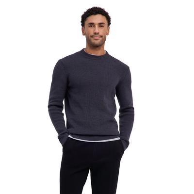 Strickpullover FALKE "FALKE Pullover", Herren, Gr. M, grau (asphalt meliert (3182)), Pullover Strickpullover