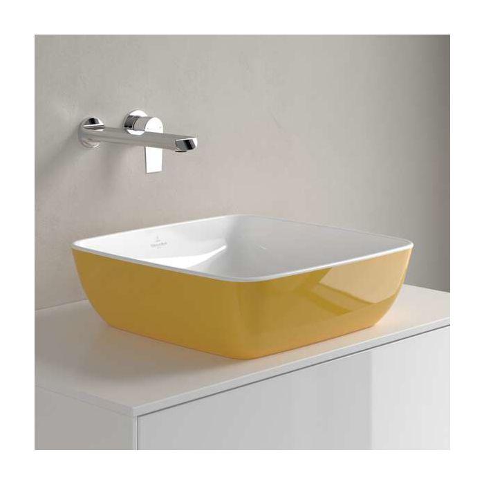 Villeroy und Boch Artis Aufsatzwaschtisch 417841BCW9 41x41cm, ohne Hahnlochbank, ohne Überlauf, Indian Summer