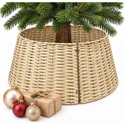 Relaxdays, Christbaumständer Zubehör, Weihnachtsbaumrock Weide