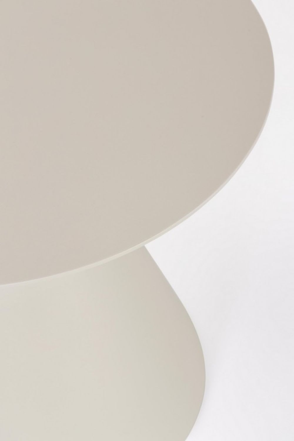 Konte.Design Table basse ronde en aluminium beige Beige 50x50x50cm