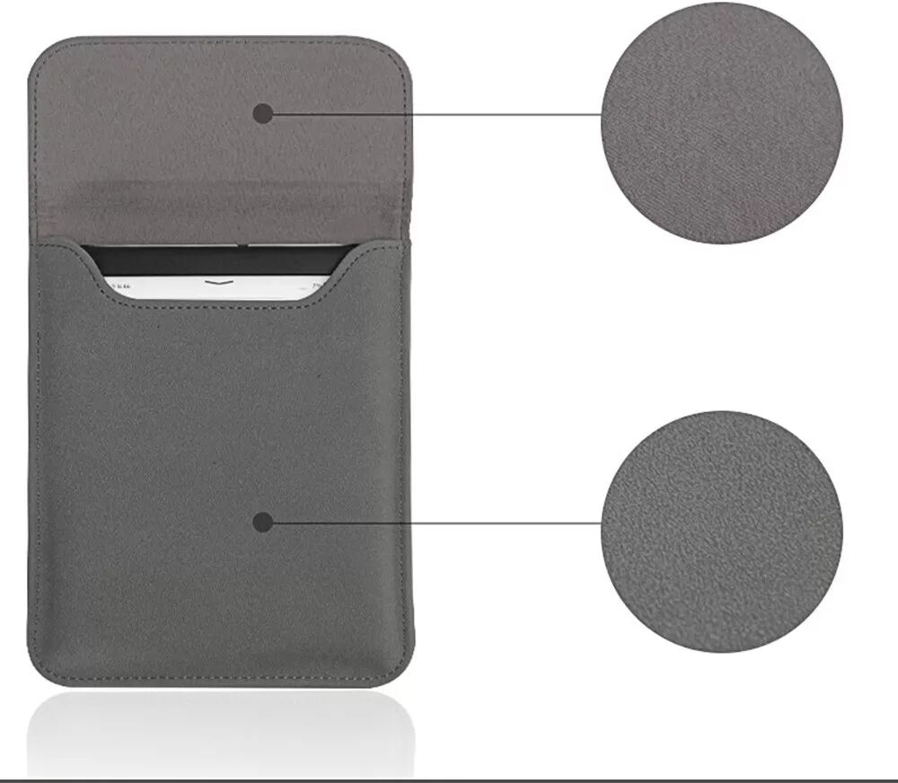INF Dunkelgraue PU-Leder E-Reader Hülle kompatibel mit Kindle Scribe 10,2 Zoll