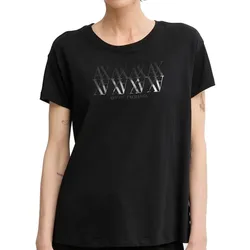 Armani Exchange Damen T-Shirt Slim Fit Logo Black - L - L