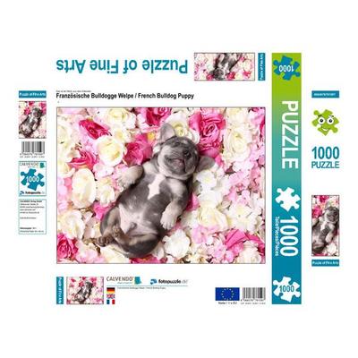 CALVENDO Puzzle Französische Bulldogge Welpe / French Bulldog Puppy 1000 Teile Lege-Größe 640 x 480 cm Foto-Puzzle Bild von Jeanette Hutfluss