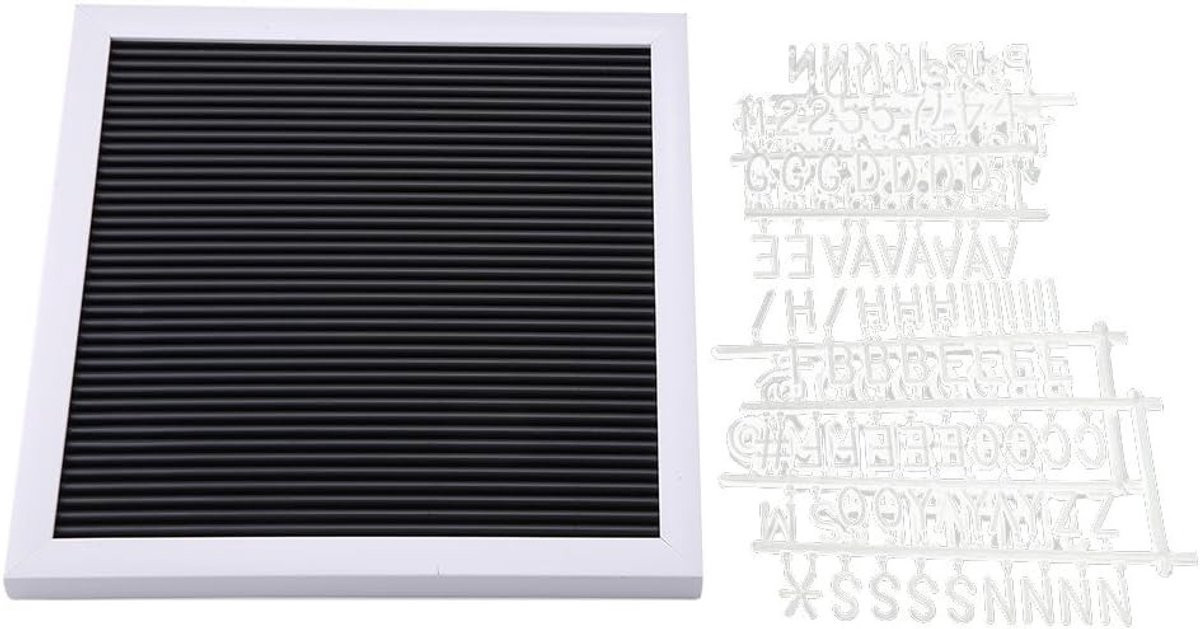 DIY Vilt Letterbord Set met Witte Lijst voor Creatieve Interieurdecoratie en Persoonlijke Boodschappen