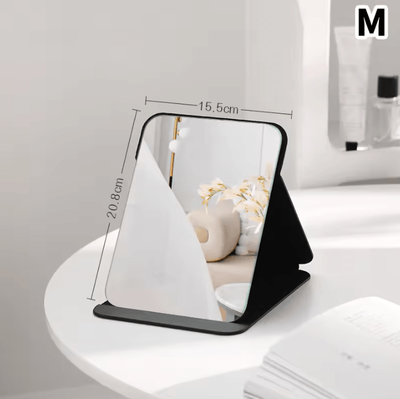 Inspire Curations PU Leather Foldable Desktop Makeup Mirror m