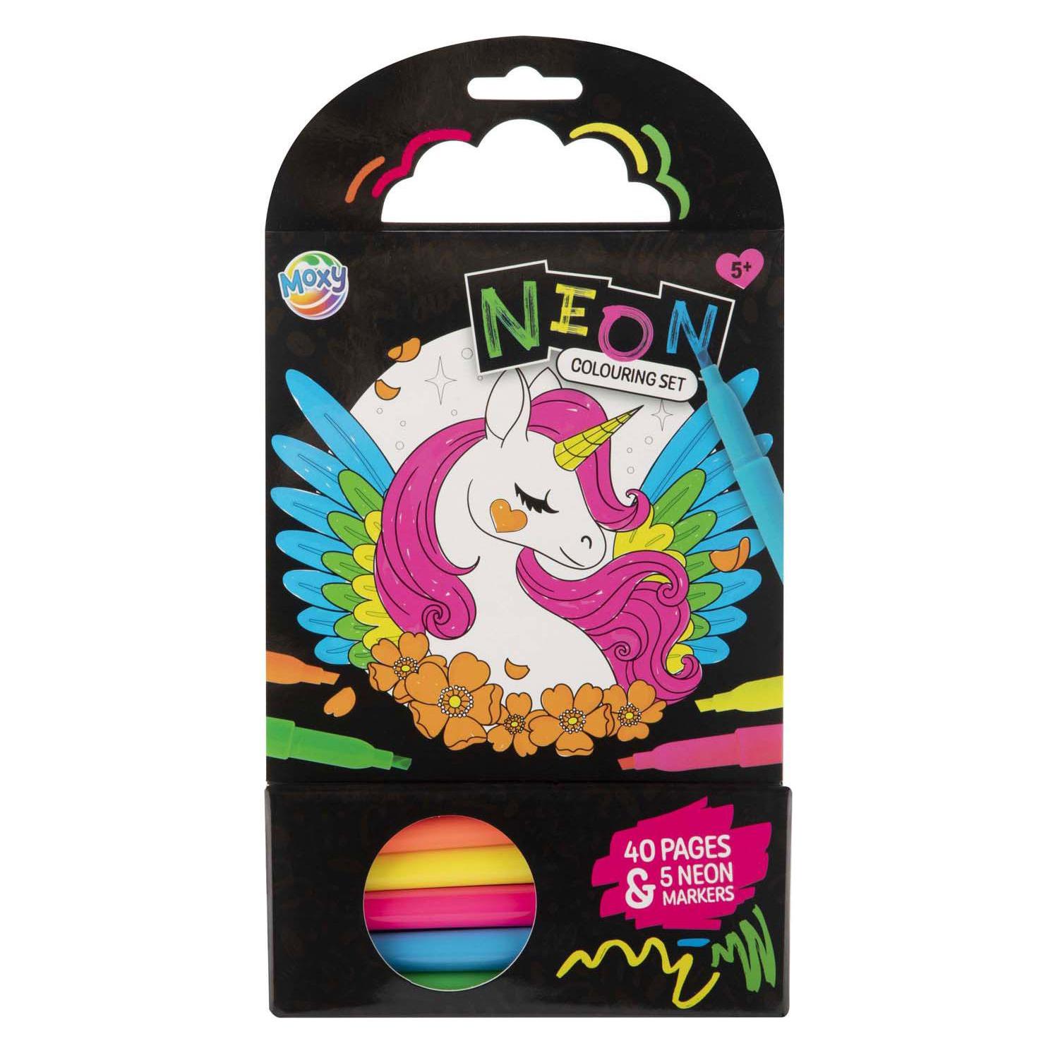 Grafix Malbuch Einhorn mit 5 Neonmarkern, 40 Blatt (53469909)