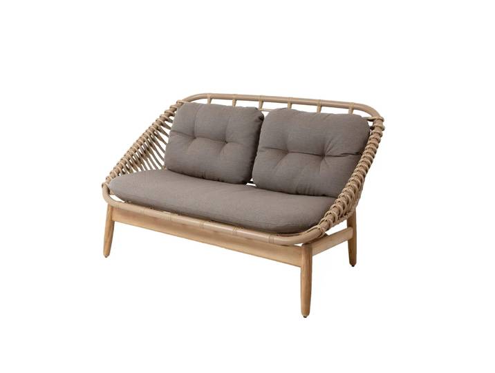 Cane-line String 2-Sitzer Sofa Teakbeine Cane-Line Airtouch Taupe
