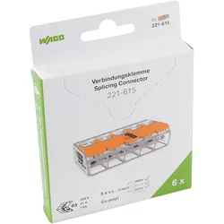 WAGO Verbindungsklemme max.6mm2,transparent 221-615/995-006